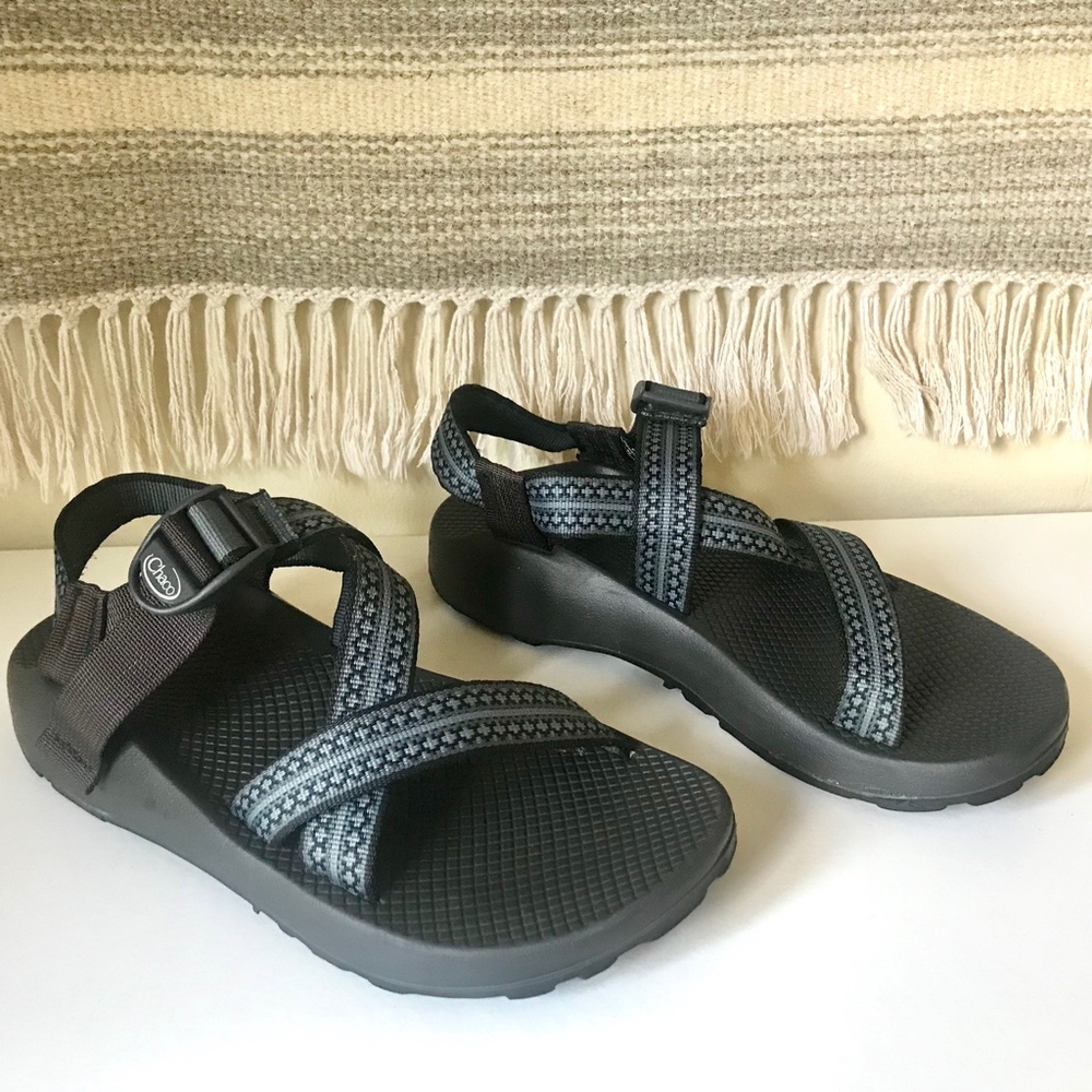 Chaco Black & Gray Patterned Z/Cloud Sandals - image 1
